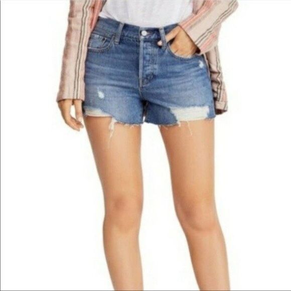 Free People Sofia Short in Washed Denim Womens Size 26 - Picture 1 of 10